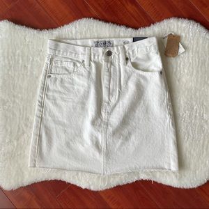 Lucky Brand Mini Denim Skirt in White